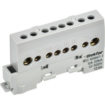 Шина L "фаза" IEK TEKFOR TF-NN20-08-KL-K03 изолированная на универсальном держателе 8х12-8-Ср